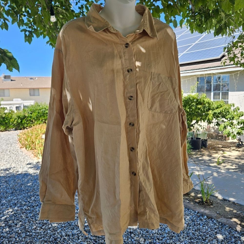 Bridge water studio long sleeve button down shirt for women